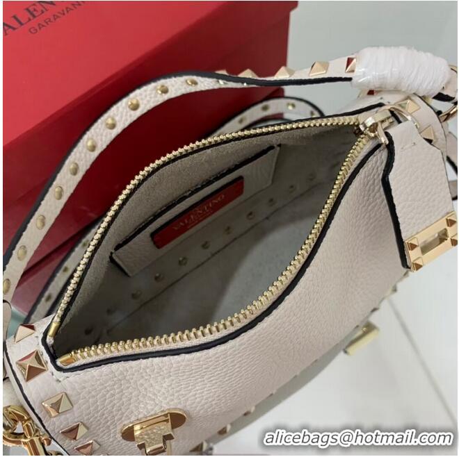 Top Quality VALENTINO Origianl leather shoulder bag V4700 white