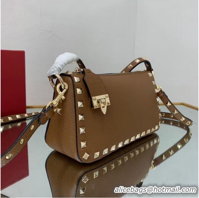 Inexpensive VALENTINO Origianl leather shoulder bag V4700 brown