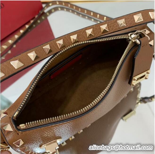 Inexpensive VALENTINO Origianl leather shoulder bag V4700 brown