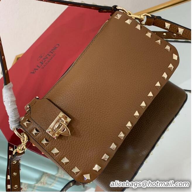 Inexpensive VALENTINO Origianl leather shoulder bag V4700 brown