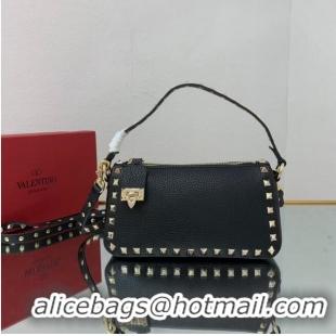 Buy Inexpensive VALENTINO Origianl leather shoulder bag V4700 black