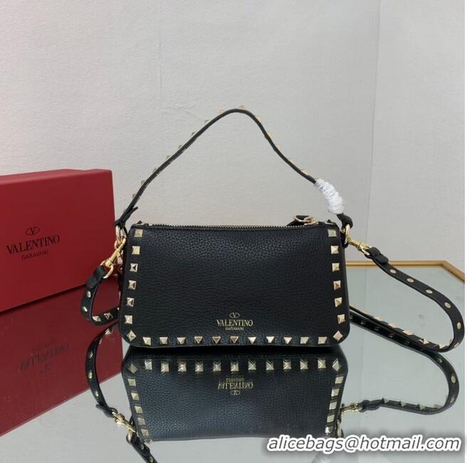 Buy Inexpensive VALENTINO Origianl leather shoulder bag V4700 black