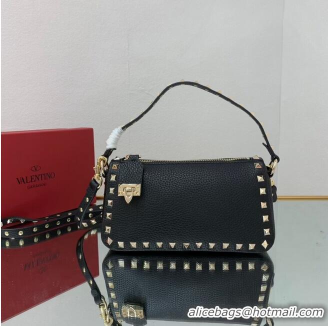 Buy Inexpensive VALENTINO Origianl leather shoulder bag V4700 black