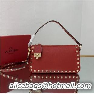 Famous Brand VALENTINO Origianl leather shoulder bag V4700 red