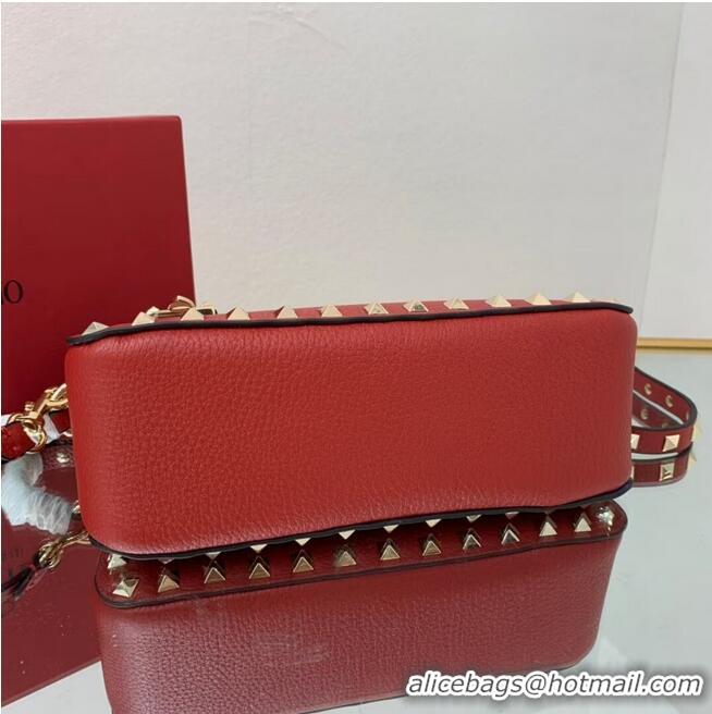 Famous Brand VALENTINO Origianl leather shoulder bag V4700 red