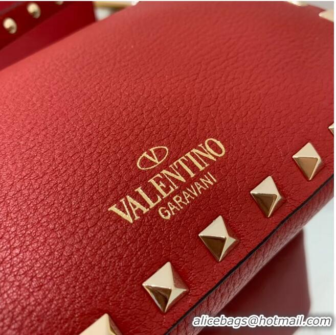 Famous Brand VALENTINO Origianl leather shoulder bag V4700 red