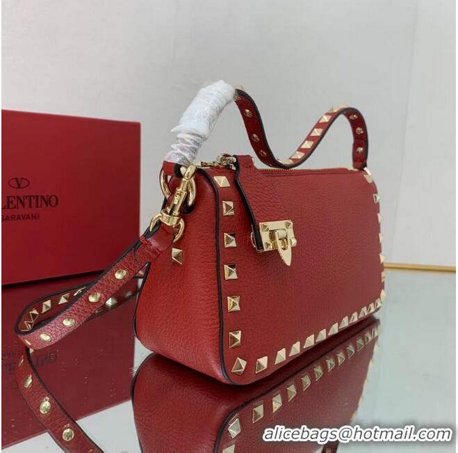 Famous Brand VALENTINO Origianl leather shoulder bag V4700 red