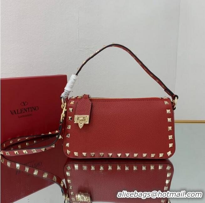 Famous Brand VALENTINO Origianl leather shoulder bag V4700 red