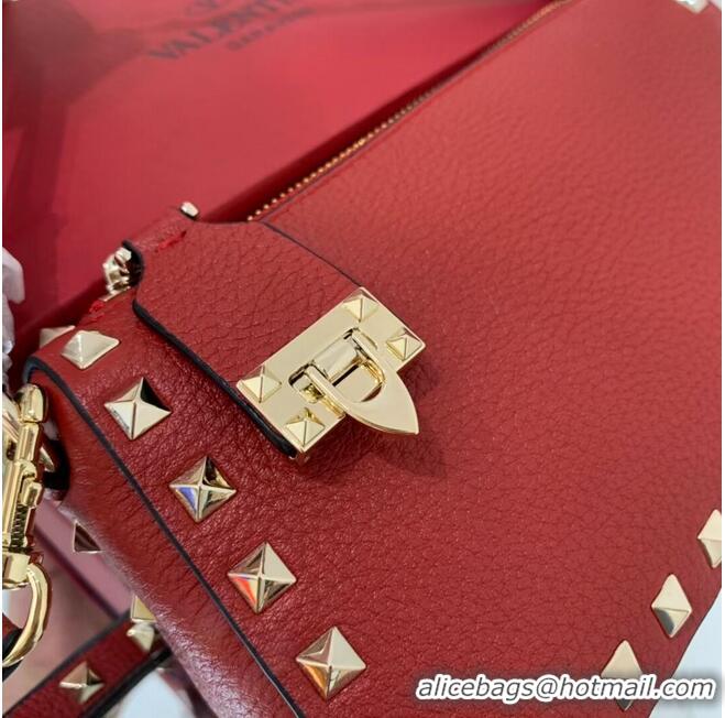 Famous Brand VALENTINO Origianl leather shoulder bag V4700 red