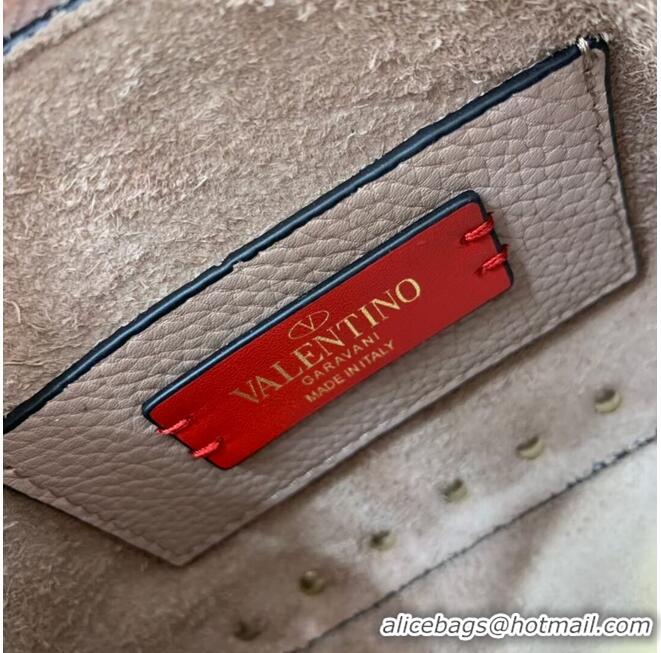 Crafted VALENTINO Origianl leather shoulder bag V4700 grey