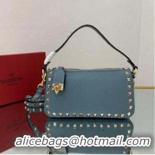 Buy Discount VALENTINO Origianl leather shoulder bag V4700 blue