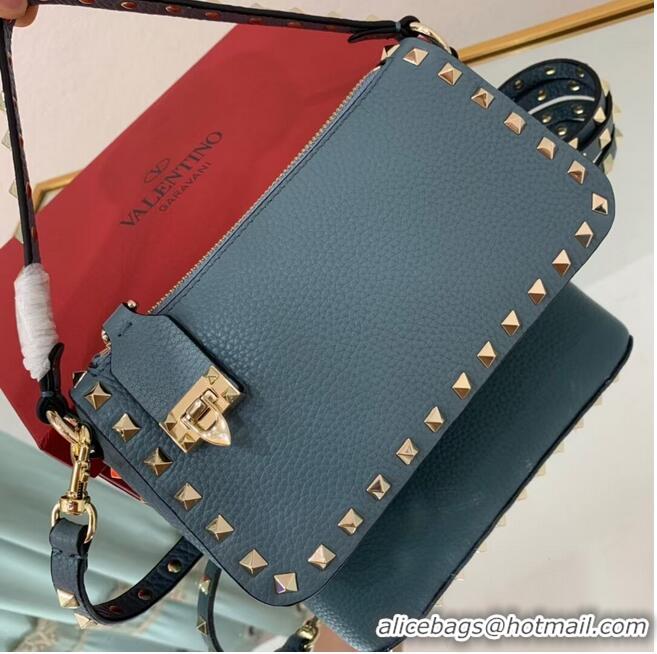 Buy Discount VALENTINO Origianl leather shoulder bag V4700 blue