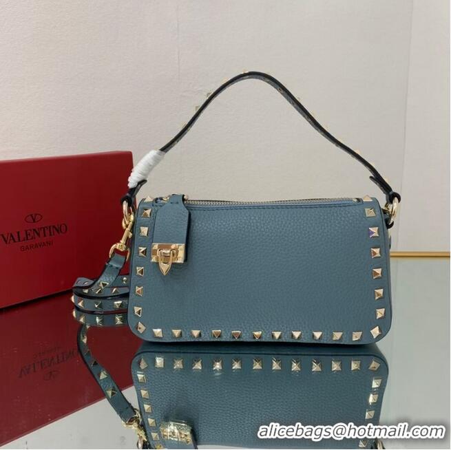 Buy Discount VALENTINO Origianl leather shoulder bag V4700 blue