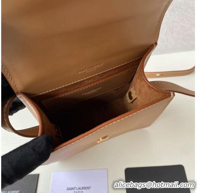 Famous Brand Yves Saint Laurent KAIA NORTH&SOUTH SATCHEL IN VEGETABLE-TANNED LEATHER 668809B