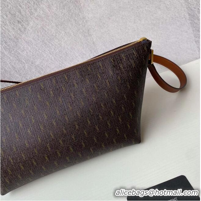 Buy Classic Yves Saint Laurent Canvas Shoulder Bag Y687490 Brown