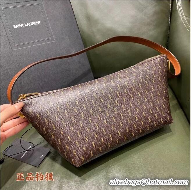 Buy Classic Yves Saint Laurent Canvas Shoulder Bag Y687490 Brown