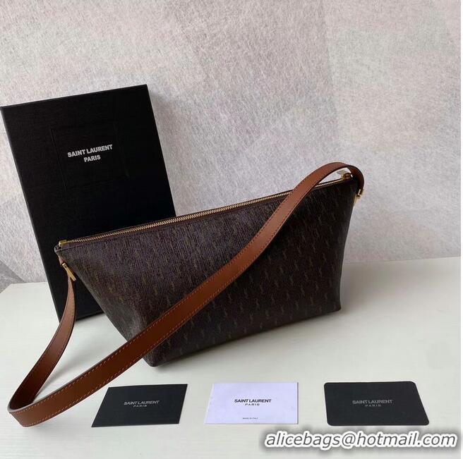 Buy Classic Yves Saint Laurent Canvas Shoulder Bag Y687490 Brown