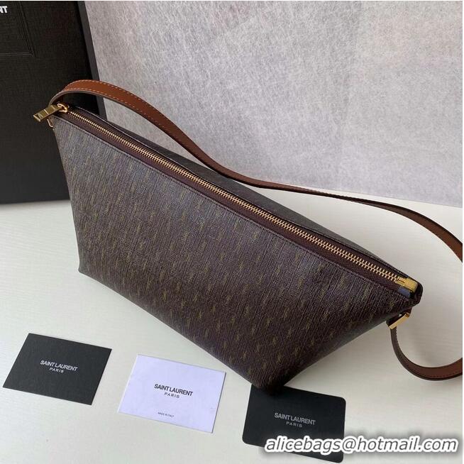 Buy Classic Yves Saint Laurent Canvas Shoulder Bag Y687490 Brown