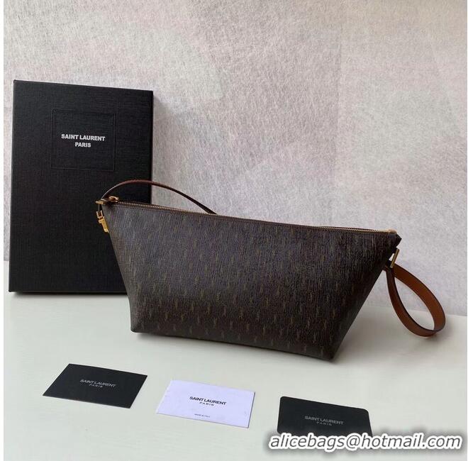 Buy Classic Yves Saint Laurent Canvas Shoulder Bag Y687490 Brown