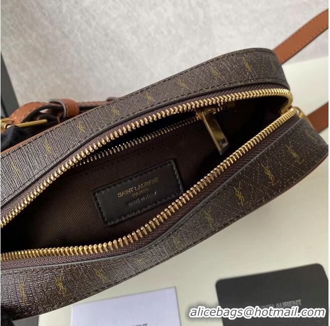 Promotional Yves Saint Laurent Canvas Shoulder Bag Y689957 Brown