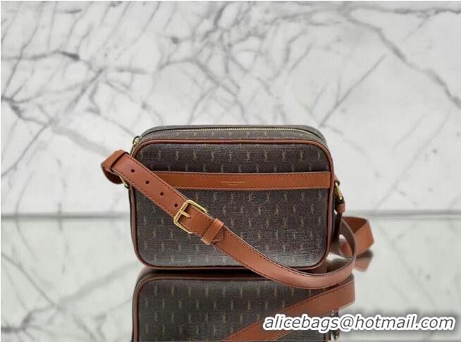 Promotional Yves Saint Laurent Canvas Shoulder Bag Y689957 Brown