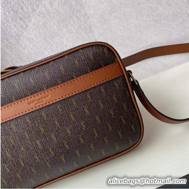 Promotional Yves Saint Laurent Canvas Shoulder Bag Y689957 Brown