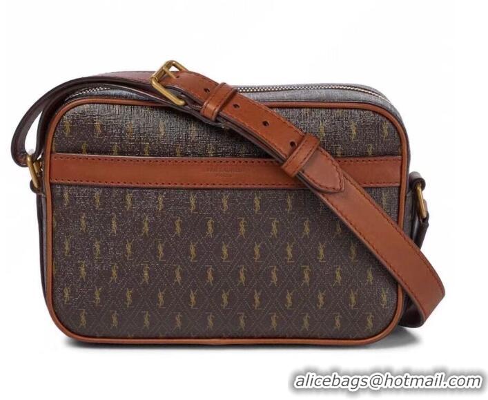 Promotional Yves Saint Laurent Canvas Shoulder Bag Y689957 Brown