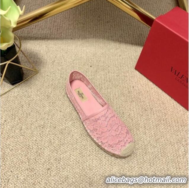 Low Cost Valentino Lace Espadrilles 070901 Pink 2021