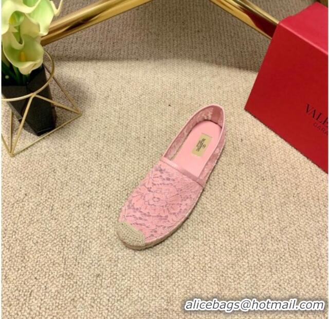 Low Cost Valentino Lace Espadrilles 070901 Pink 2021