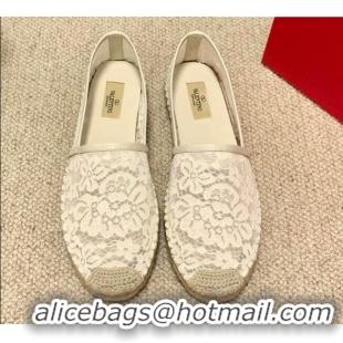 Super Style Valentino Lace Espadrilles 070901 White 2021