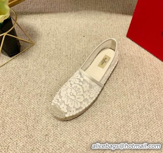 Super Style Valentino Lace Espadrilles 070901 White 2021