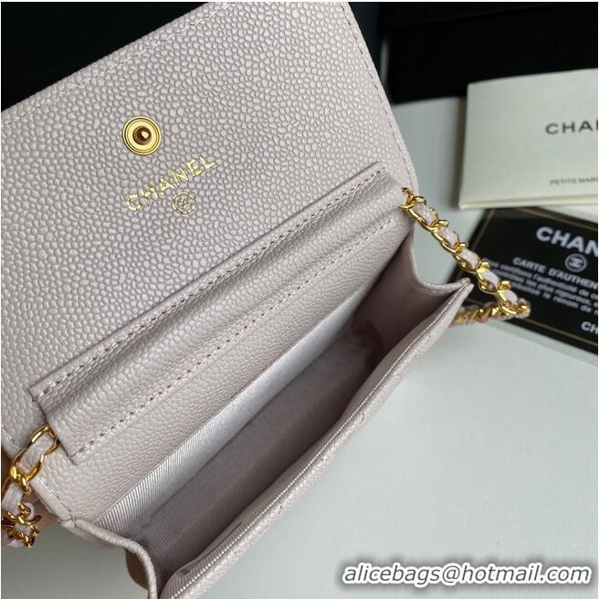 Super Quality Chanel WOC Belt Bag Original Caviar Leather 2306 Light Pink