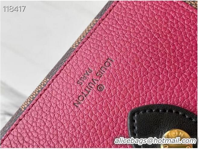 Top Quality Louis Vuitton JULIETTE WALLET N60381 Bordeaux Red & Black