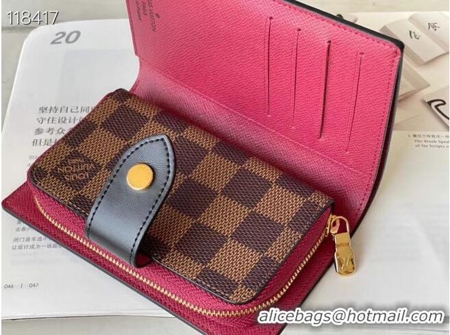 Top Quality Louis Vuitton JULIETTE WALLET N60381 Bordeaux Red & Black