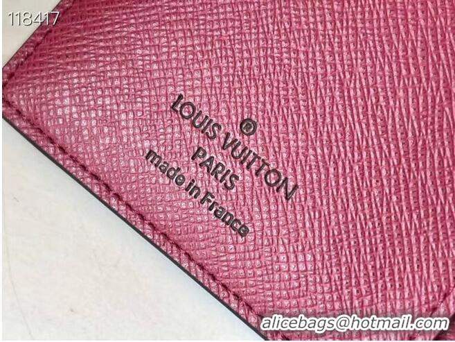 Top Quality Louis Vuitton JULIETTE WALLET N60381 Bordeaux Red & Black