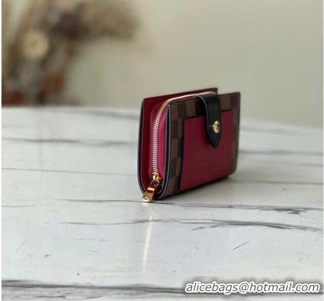 Top Quality Louis Vuitton JULIETTE WALLET N60381 Bordeaux Red & Black