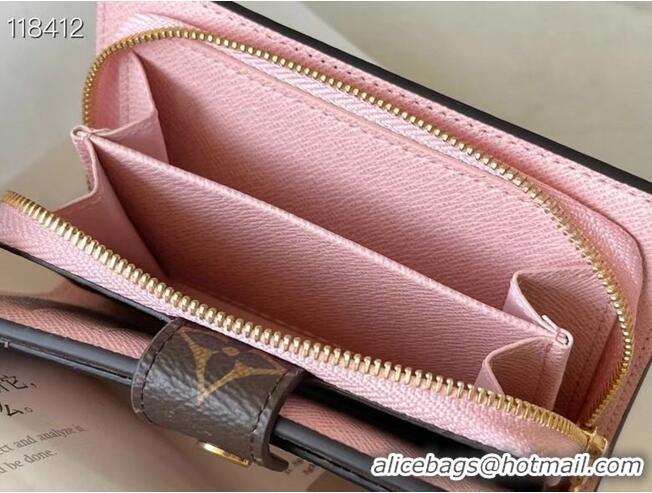 Top Grade Louis Vuitton Monogram coated canvas JULIETTE WALLET N60381 pink