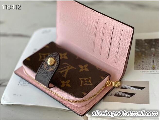 Top Grade Louis Vuitton Monogram coated canvas JULIETTE WALLET N60381 pink