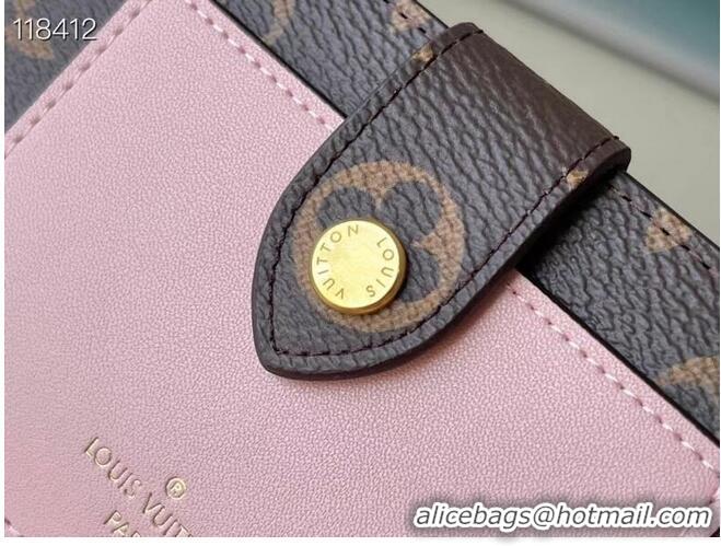 Top Grade Louis Vuitton Monogram coated canvas JULIETTE WALLET N60381 pink