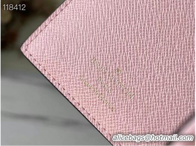 Top Grade Louis Vuitton Monogram coated canvas JULIETTE WALLET N60381 pink