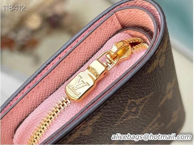 Top Grade Louis Vuitton Monogram coated canvas JULIETTE WALLET N60381 pink