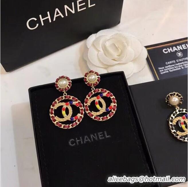 Shop Super Quality Chanel Earrings CE6791 Red