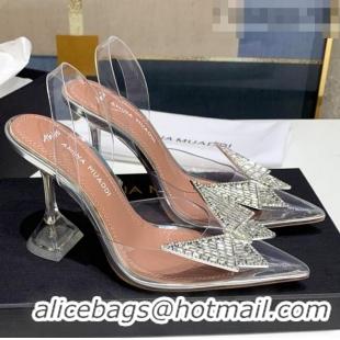 Famous Brand Amina Muaddi x Awge PVC Bow Sandals Transparent AM0606 2021