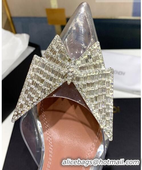 Famous Brand Amina Muaddi x Awge PVC Bow Sandals Transparent AM0606 2021