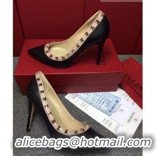 Most Popular Valentino Rockstud Matte Lambskin Pumps 9.5cm 082080 Black