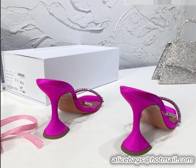 Promotional Amina Muaddi Silk Crystal Sandals 9.5cm AM1022 Pink 2021