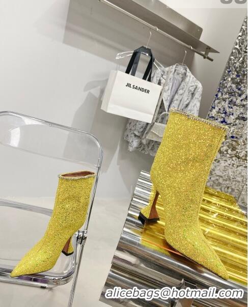 Buy Inexpensive Amina Muaddi Sequins Short Boots AM2301 Silver 2021