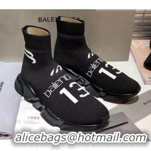 Best Grade Balenciaga Speed Knit 13 Sock Short Boots 060821 Black