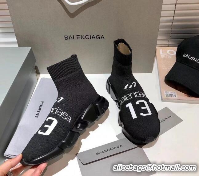 Best Grade Balenciaga Speed Knit 13 Sock Short Boots 060821 Black