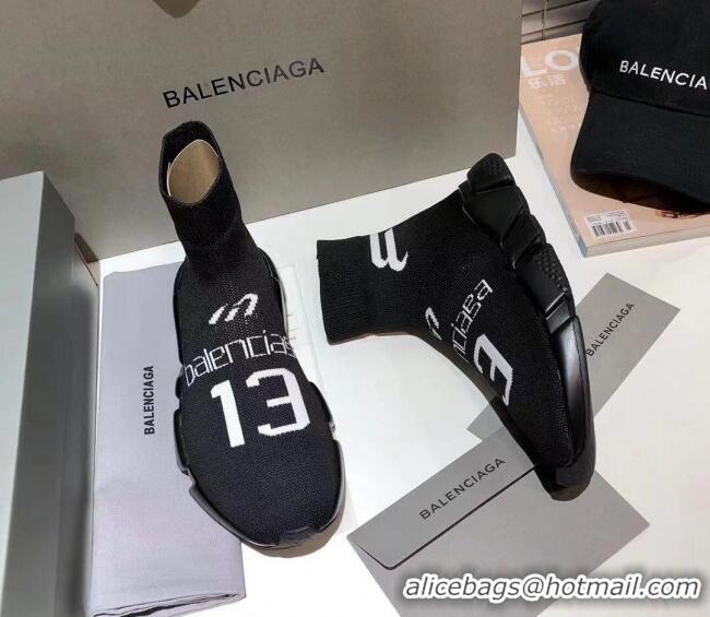 Best Grade Balenciaga Speed Knit 13 Sock Short Boots 060821 Black